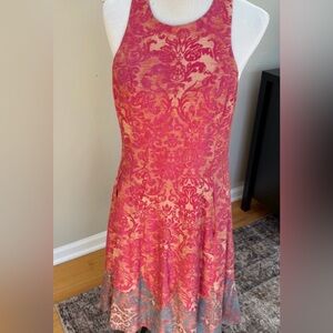 Tracy Reese Pink and Cream Dress, Sz 10